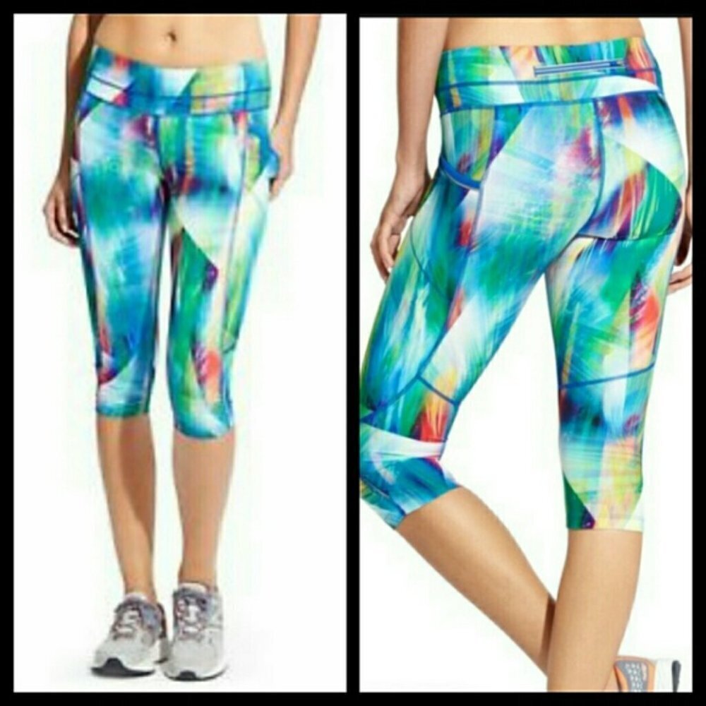 Athleta Tropea Dobby Be Free Knicker Leggings Size Small